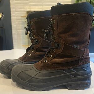 Men's Brown and Black Winter Boots